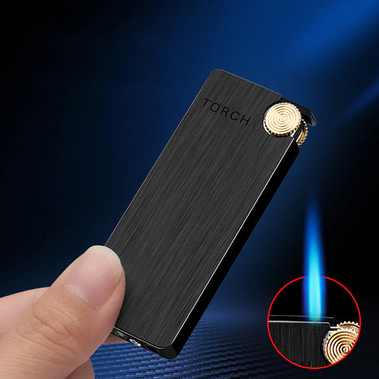 2020 Ultra-Thin Metal Flint Lighters Gas Lighter Butane Turbo Jet Lighter Cigar Cigarettes Windproof Lighter Gadgets for Men
